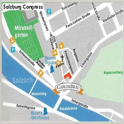 *** فندق سالزبورغ Centralhotel Gablerbrau النمسا